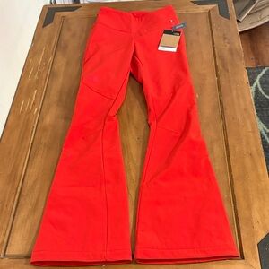 The North Face NWT Snoga Ski Snowboarding Bright Red Flared Pants Size 2 Long